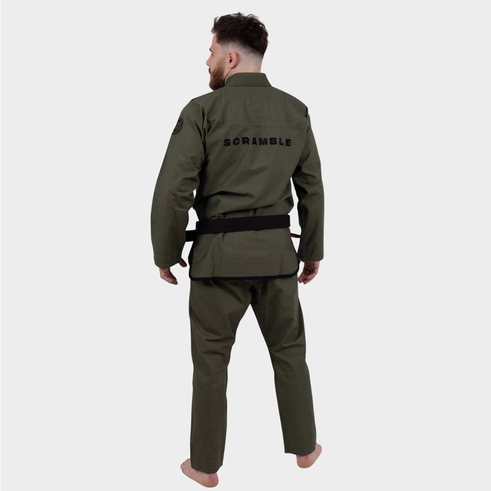 SCRAMBLE Athlete Pro Green Canvas Jiu Jitsu Gi